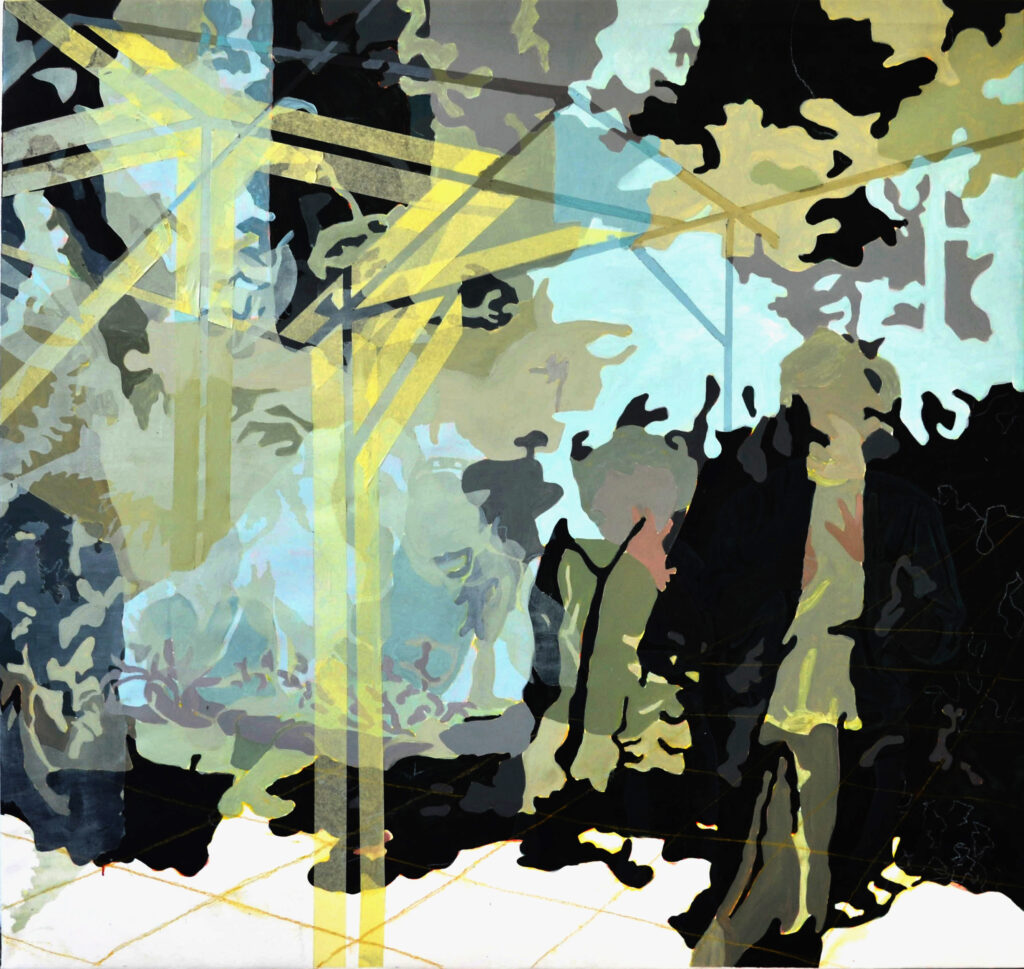 46 º 33’ 18’’ – 15 º 37’ 24’’, acrylic on canvas, 160x150cm, 2016
